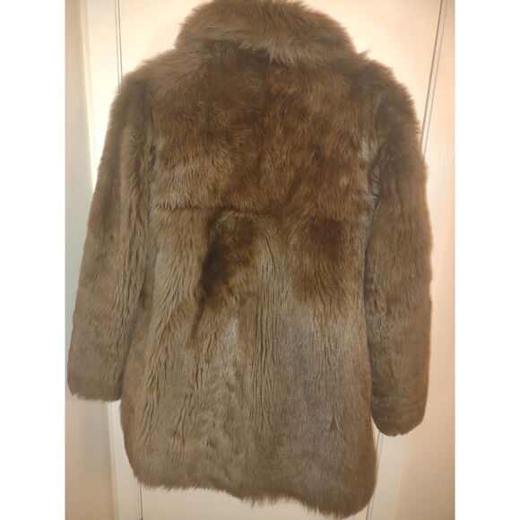 Vintage Reversible Lambskin Coat/Jacket - Brown Brand is S.A. España Piel Sz 10 - Picture 5 of 10